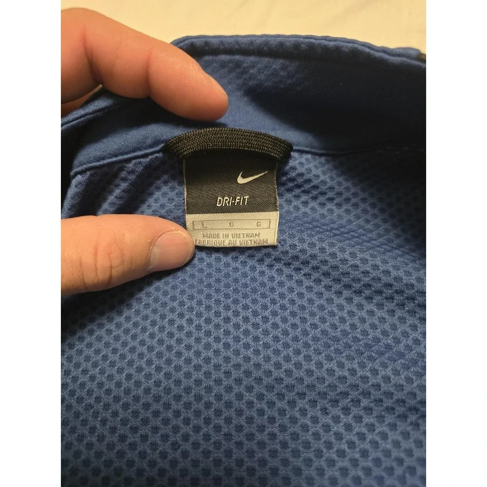 Nike Dri-FIT Pullover Mens Extra Large‎ Blue Black Half Zip Athletic Training